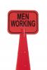 交通锥标志——男人在工作